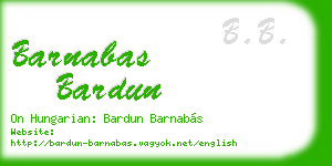 barnabas bardun business card