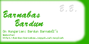 barnabas bardun business card